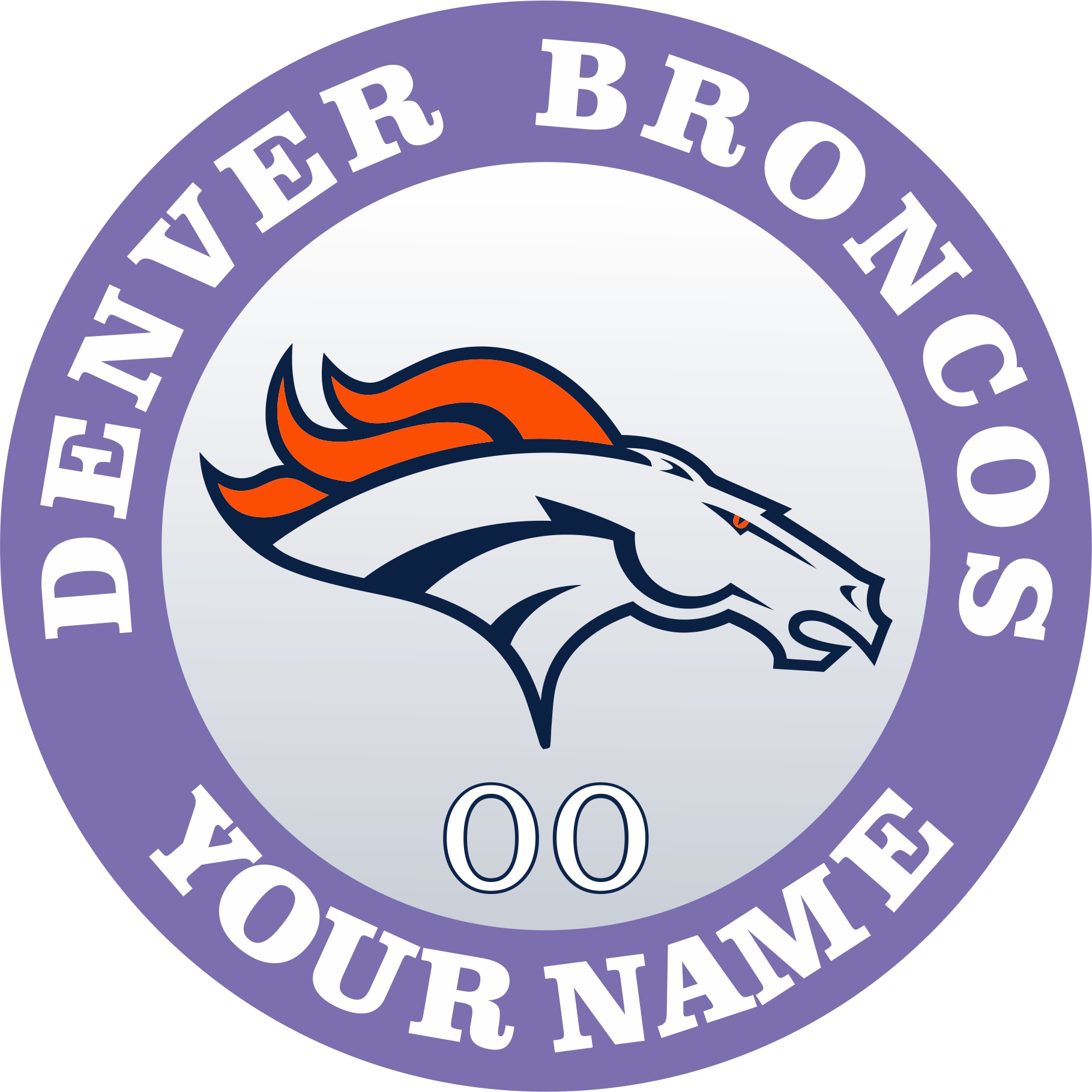 Denver Broncos Customized Logo iron on paper